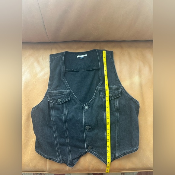 American Eagle Outfitters Charcoal Denim Vest - Picture 8 of 8